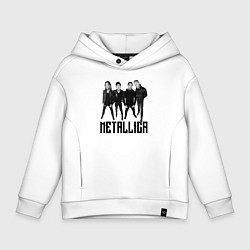 Толстовка оверсайз детская Metallica - cool guys, цвет: белый