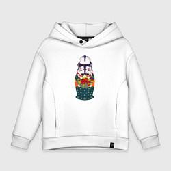 Детское худи оверсайз Матрешка в шлеме штурмовика звездные войны