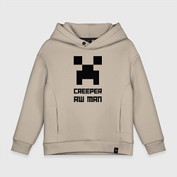 Детское худи оверсайз Creeper Aw Man, Майнкрафт мем