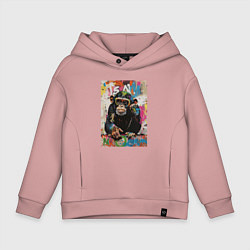 Детское худи оверсайз Monkey color