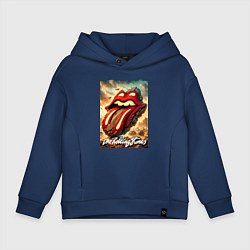 Детское худи оверсайз Rolling Stones - logo transformation