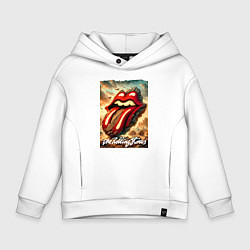 Детское худи оверсайз Rolling Stones - logo transformation