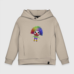 Детское худи оверсайз Cartoon clown colorful hair