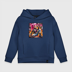 Детское худи оверсайз Barbie singer - punks not dead