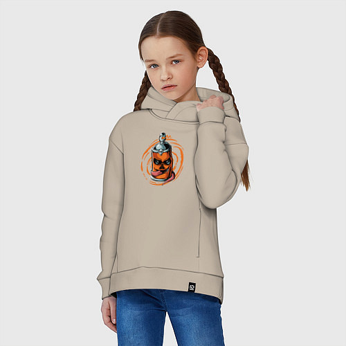 Детское худи оверсайз Graffiti smile / Миндальный – фото 3