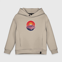 Детское худи оверсайз Гора Фудзи с сакурой