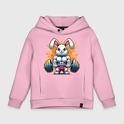 Детское худи оверсайз Gym bunny barbell