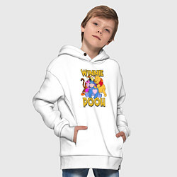 Толстовка оверсайз детская Winnie Pooh hugs, цвет: белый — фото 2