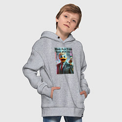 Толстовка оверсайз детская Donald Duck Trump and James Duck Vance, цвет: меланж — фото 2