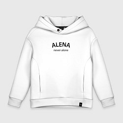 Толстовка оверсайз детская Alena - never alone, цвет: белый