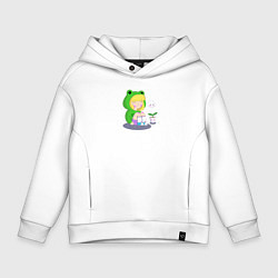 Детское худи оверсайз Девочка - лягушка