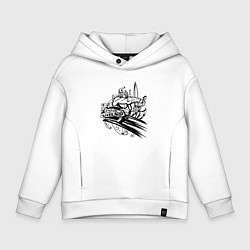 Толстовка оверсайз детская Вольво viking, цвет: белый