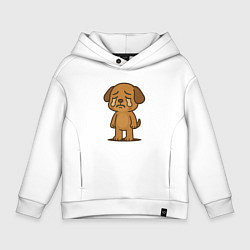 Толстовка оверсайз детская Crying Little Poppy, цвет: белый