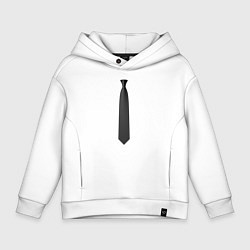 Детское худи оверсайз Черный галстук