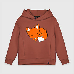 Детское худи оверсайз Спящий лисёнок