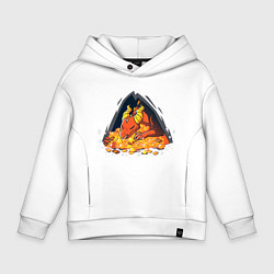 Детское худи оверсайз Dragon in a cave with treasures