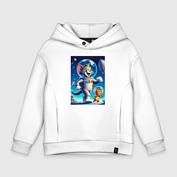 Детское худи оверсайз Космонавты Том и Джерри