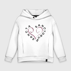 Толстовка оверсайз детская Святая святых - sancta sanctorum, цвет: белый