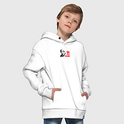Толстовка оверсайз детская Победа 9 мая праздник, цвет: белый — фото 2