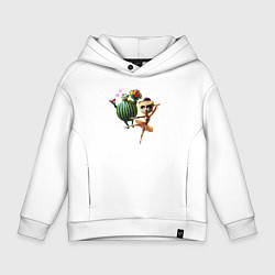 Толстовка оверсайз детская Ballerina Cappuccina - Glorbo Fruttodrillo, цвет: белый