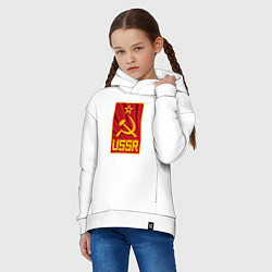 Толстовка оверсайз детская USSR style, цвет: белый — фото 2