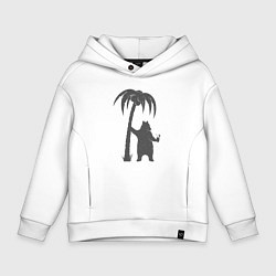 Детское худи оверсайз Мишка и пальма