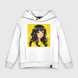 Толстовка оверсайз детская Крылья весны, цвет: белый