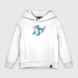 Детское худи оверсайз Тралалеро тралала, акула в кроссовках, мем