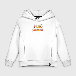 Детское худи оверсайз Feel Good надпись в стиле мемфис