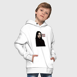 Толстовка оверсайз детская Билли Айлиш готический стиль, цвет: белый — фото 2