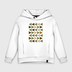 Толстовка оверсайз детская Камуфляж карри и шалфей, цвет: белый