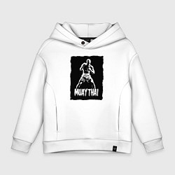 Детское худи оверсайз Муай тай сила и мощь