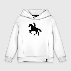 Детское худи оверсайз Спортивный всадник на коне