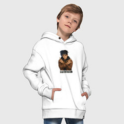 Толстовка оверсайз детская XXXTentacion скрестил руки, цвет: белый — фото 2