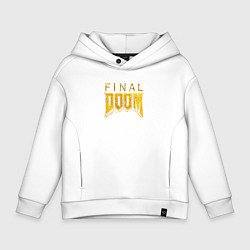 Детское худи оверсайз Doom final gold logo
