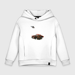 Детское худи оверсайз Летающая машина, ретрофутуризм