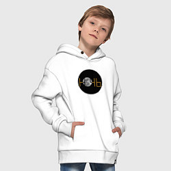 Толстовка оверсайз детская Ночь и луна в ар деко стиле, цвет: белый — фото 2