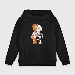 Детское худи оверсайз Мишка скелет