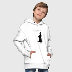 Толстовка оверсайз детская Настоящий самурай, цвет: белый — фото 2