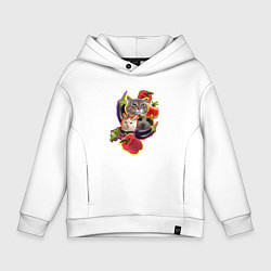 Детское худи оверсайз Кото-салат - мем с котами