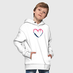 Толстовка оверсайз детская Бритва сердце - парикмахеру, цвет: белый — фото 2
