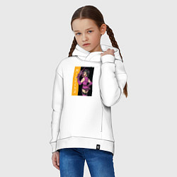 Толстовка оверсайз детская Mileena fighter, цвет: белый — фото 2
