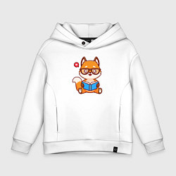 Детское худи оверсайз Лисёнок с книгой