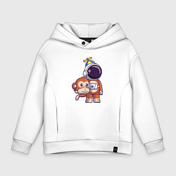 Детское худи оверсайз Космонавт в костюме обезьяны