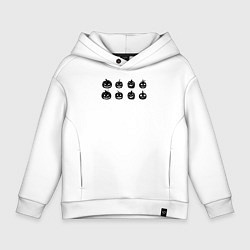 Детское худи оверсайз Черные тыквы на Хэллоуин