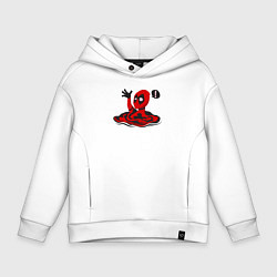 Толстовка оверсайз детская Привет Дэдпул, цвет: белый