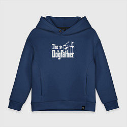Толстовка оверсайз детская Отец собак, цвет: тёмно-синий