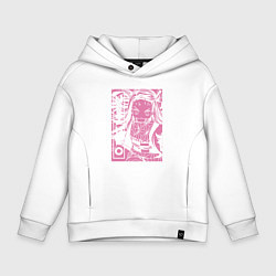 Толстовка оверсайз детская Клинок рассекающий демонов Nezuko бой, цвет: белый