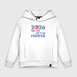 Детское худи оверсайз 2026 год красной огненной лошади