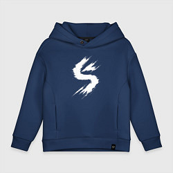 Детское худи оверсайз S силуэт в стиле глитч